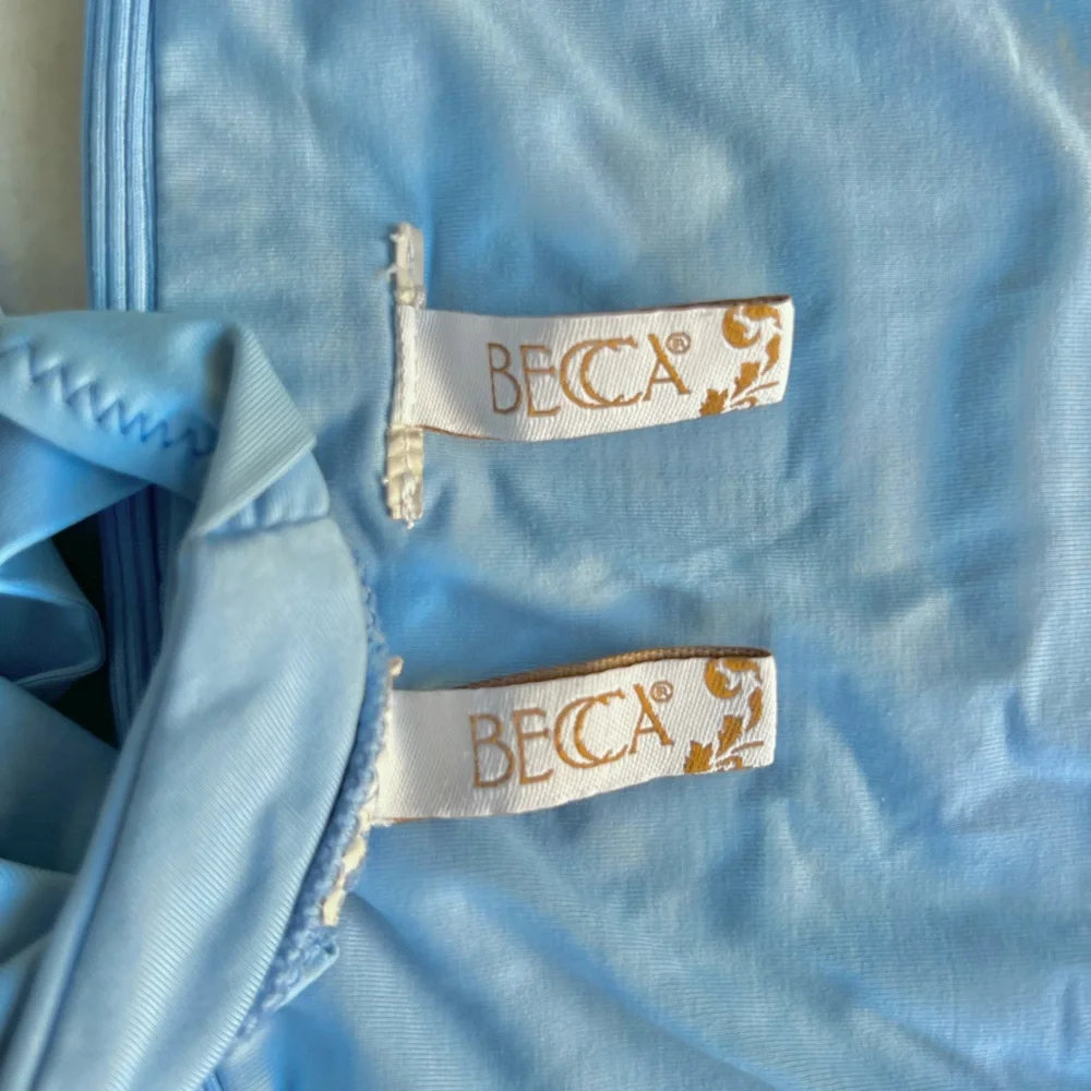 SALE! $12! Sky Blue Bikini Swimsuit Set Triangle Bra Top Full Coverage Bottom - Picture 10 of 10